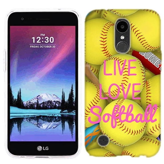 MUNDAZE Live Love Softball Case Cover For LG Stylo 4 Plus / Stylo 4 / Stylo 4