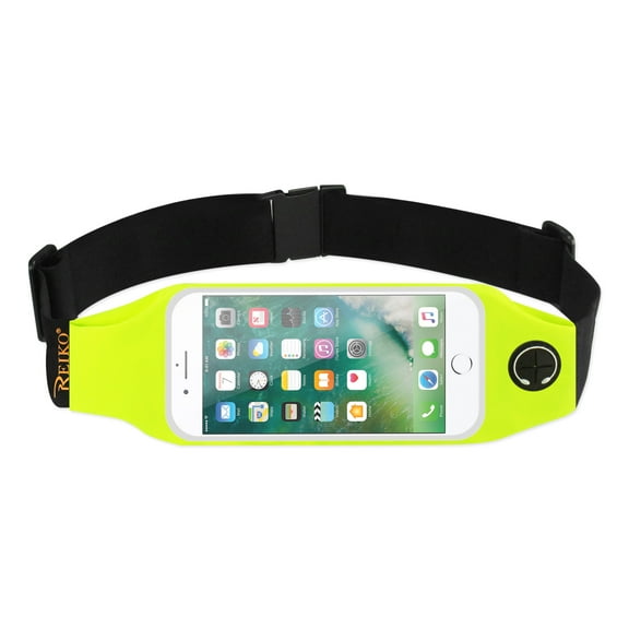 Running Sport Belt For Iphone 7 Plus/ 6s Plus Or 5.5 Inches Device With Two Pockets And Led In Green (5.5x5.5 Inches)