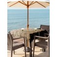 thumbnail image 2 of Outdoor Tablecloth with Umbrella Hole and Zipper, Brown Geometric Square Table Cloth 60x60 Inch Waterproof Tablecloth, Modern Abstract Art Ombre Picnic Table Cover for Patio Camping, 2 of 7