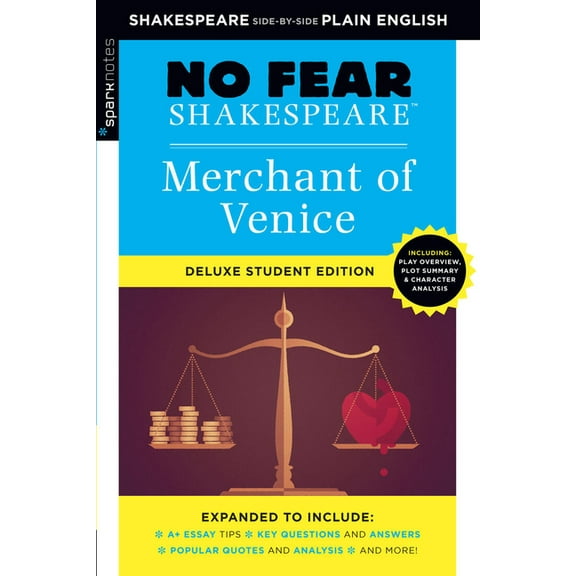 Sparknotes No Fear Shakespeare Merchant of Venice: No Fear Shakespeare Deluxe Student Editions - Shakespeare Side-By-Side Plain English, (Paperback)