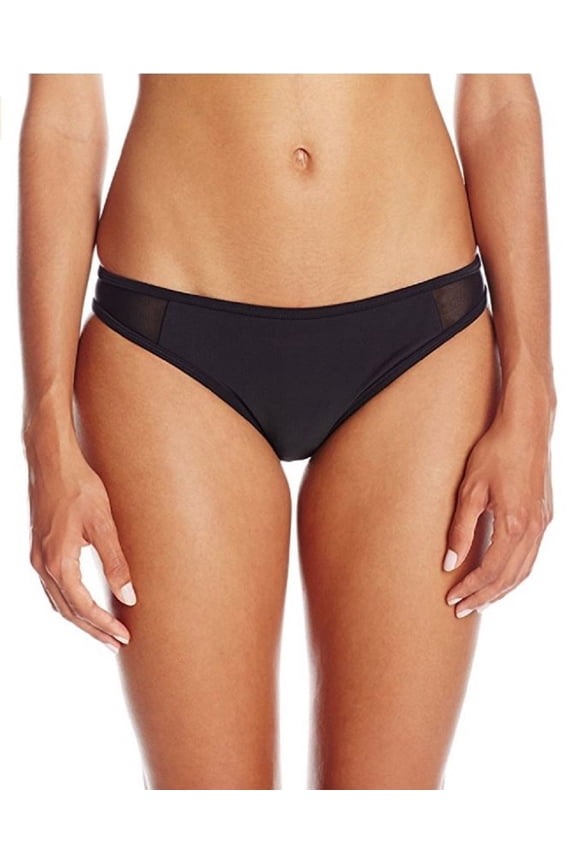 Women's Bottom's Up Sport Mesh Bikini Brief Bottom, Black, Large