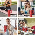 thumbnail image 7 of Christmas 40oz Tumbler– Stainless Steel Insulated Tumbler with Handle and Straw, Large Capacity Travel Cup for Hot & Cold Drinks, 7 of 7