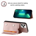 thumbnail image 6 of Dteck for Apple iPhone 14 Pro Wallet Case with Card Holder, PU Leather Kickstand Card Slots Case, Double Magnetic Clasp and Durable Shockproof Cover, Rosegold, 6 of 6