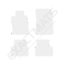 ExactMats - Premium Clear Overlay Floor Mats, Made In USA - Fits Honda Civic 2012-2015 / Sedan / 2 Front & 2 Rear Mats