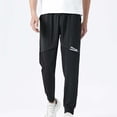 thumbnail image 2 of Bpyeka Men's Big & Tall Mesh Jogger Pants Elastic Drawstring Waist Letter Print Side Pockets Quick Dry Athletic Trousers 3XL-5XL, 2 of 3