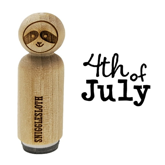 4th Fourth of July Fun Text Rubber Stamp for Scrapbooking Crafting Stamping - Mini 1/2 Inch