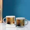 thumbnail image 6 of Coolnut 2 PCS 400ML Ceramic Coffee Mugs for Men Women, Spectacular Autumn Countryside with A Road Great Cup for Cocoa, Tea, Office, Home, Engagement Gifts, 6 of 7