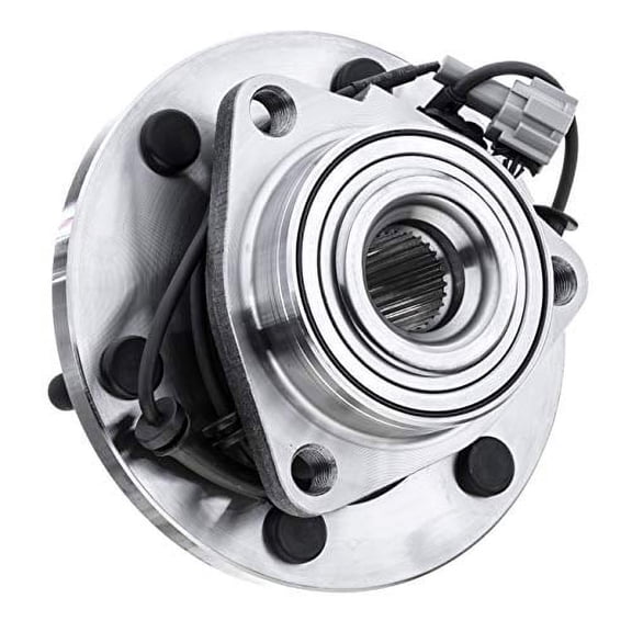 QJZ [1-Pack] 515066 FRONT Wheel Hub and Bearing Assembly for 2004-2007 Infiniti QX56, 2005-2007 Nissan Armada, 2004 Nissan Pathfinder, 2004-2007 Nissan Titan, 6 Wheel Lug Studs with ABS Cable on Hub
