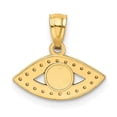 thumbnail image 3 of Auriga Fine Jewelry 14K Yellow Gold Enameled Eye Pendant for Women (Length - 15mm, Width - 14mm), 3 of 6