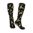 thumbnail image 4 of Balery Christmas Gold Deers Fun Novelty Socks Men'S Women'S Crew Socks Funny Crazy Novelty Socks Quirky And Cool Socks, 4 of 9