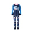 thumbnail image 2 of Gureui Family Matching Christmas Pajamas Sets, Letter/ Deer/Santa/Snowflake Printed Round Neck Long Sleeve Tops + Elastic Waist Pants Loungewear for Christmas Festivities, 2 of 9