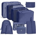 thumbnail image 1 of Bolsa de almacenamiento de viaje, juego de 10 piezas, organizador de ropa para equipaje de viaje, bolsa de almacenamiento, juego de almacenamiento simple y separado, 1 of 5