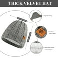 thumbnail image 5 of Women's Winter Hat Gloves Scarf Set Soft Wool Beanie Hat Cable Knit Scarf Gloves 3Pcs Gift Gray, 5 of 5