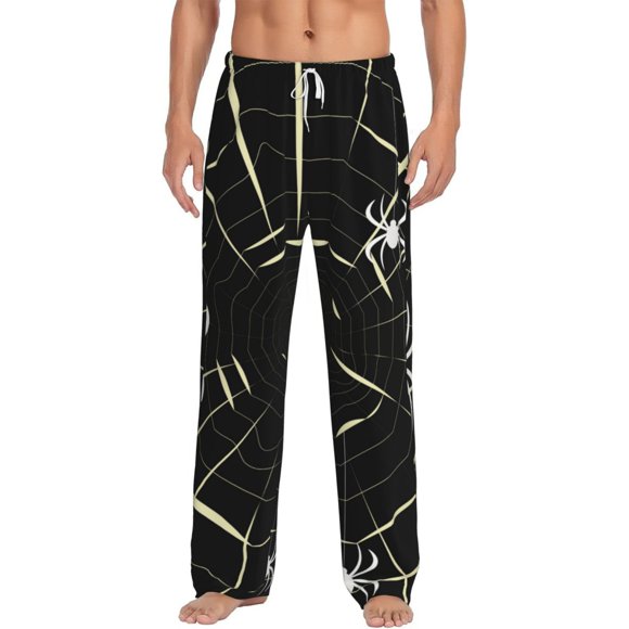 Fotbe Spiders On The Web Men's Classic Pajama Pants with Elastic Waist and Drawstring Pockets，Pajama Pants Mens Lounge Pants Super Soft-XX-Large
