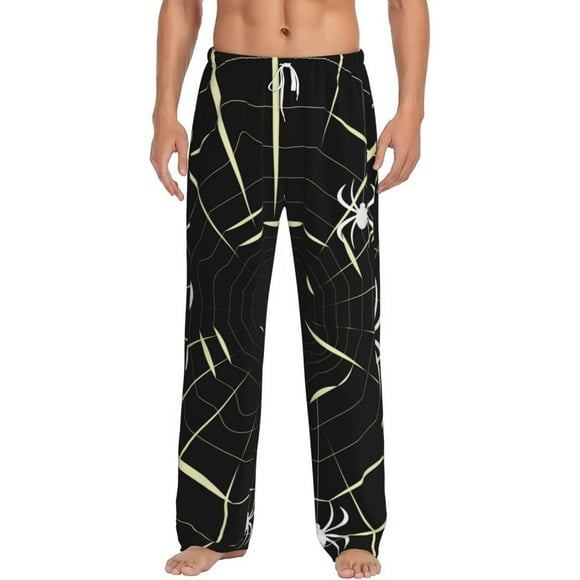 Fotbe Spiders On The Web Men's Classic Pajama Pants with Elastic Waist and Drawstring Pockets,Pajama Pants Mens Lounge Pants Super Soft-XX-Large
