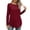 2# Wine, variant on Women's Casual Long Sleeve Tops Crew Neck Round Hem Loose T-Shirts Tunic Tops with Thumb Holes Mint Green XL