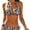 Zebra Stripe 2, variant on Women's Two Piece Set Zebra Print Drawstring Side Swimwear Halter Backless Bikini Swimsuit