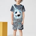 thumbnail image 4 of Boys Summer Outfits Boys 2 Piece Outfits Summer Toddler Kids Clothing Sets Short Sleeve Graphic Round Neck Tee Shorts Outdoor Play, 4 of 6