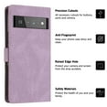 thumbnail image 5 of SaniMore Wallet Case for Google Pixel 6 Pro, Magnetic PU Leather [RFID Blocking] Card Slot Wrist Strap Folio Cover with Kickstand & Wireless Charging TPU Shockproof Interior Cover, Purple, 5 of 10