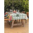 thumbnail image 3 of Outdoor Tablecloth with Umbrella Hole for Patio/Picnic/Party/Camping, Spring Flowers Waterproof Table Cloth Rectangle Table Cover Washable, Seasonal Botanical Garden Florals Plaid (60"x 84"), 3 of 8
