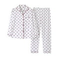 thumbnail image 5 of Sakmal Bridal Womens Pajama Set Soft Pants and Shirt Long Sleeve White Lounge Set Heart Print Pjs Sets for Women, 5 of 5