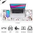 thumbnail image 5 of Long Mouse Pads for Desk,Bull Terriers and Hearts Desk Mats on Top Of Desks, Desk Mouse Pad Extra Large with 3mm Non-Slip Base and Stitched Edge for Gaming,Office,Work,Home 31.5"x11.8", 5 of 6
