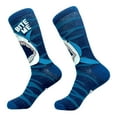 thumbnail image 2 of Men's Bite Me Socks Funny Deep Sea Shark Attack Footwear, 2 of 7