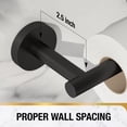 thumbnail image 6 of HITSLAM Toilet Paper Holder Wall Mount,2Pack Double Post Pivoting Toilet Paper Roll Holder,Matte Black Bathroom Toilet Paper Holder for SUS 304 Stainless Steel, 6 of 9