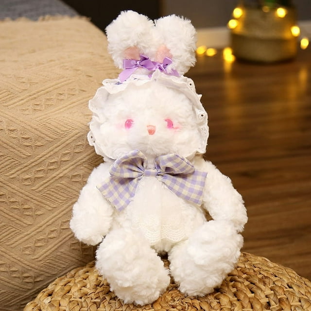 Kawai Rabbit Plushe Toy Lolita Styles Bear Rabbit Doll Stuffed Animal Bunny Soft Kids Toys Girls Birthday Christmas Gift FGS