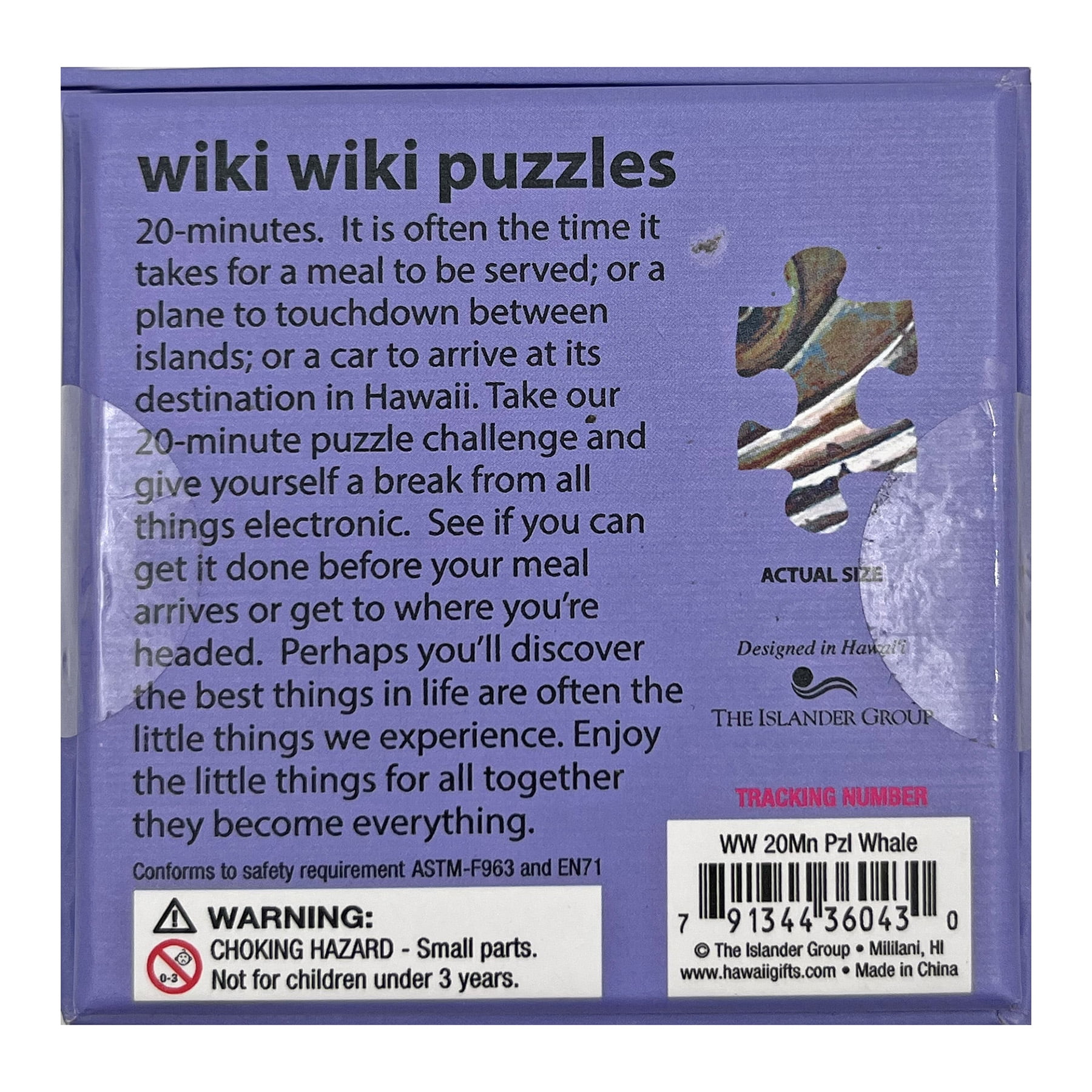 Hawaiian Collectible Wiki Wiki 20 Minute Whale Puzzle
