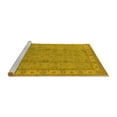 thumbnail image 2 of Ahgly Company Machine Washable Indoor Square Oriental Yellow Traditional Area Rugs, 5' Square, 2 of 4