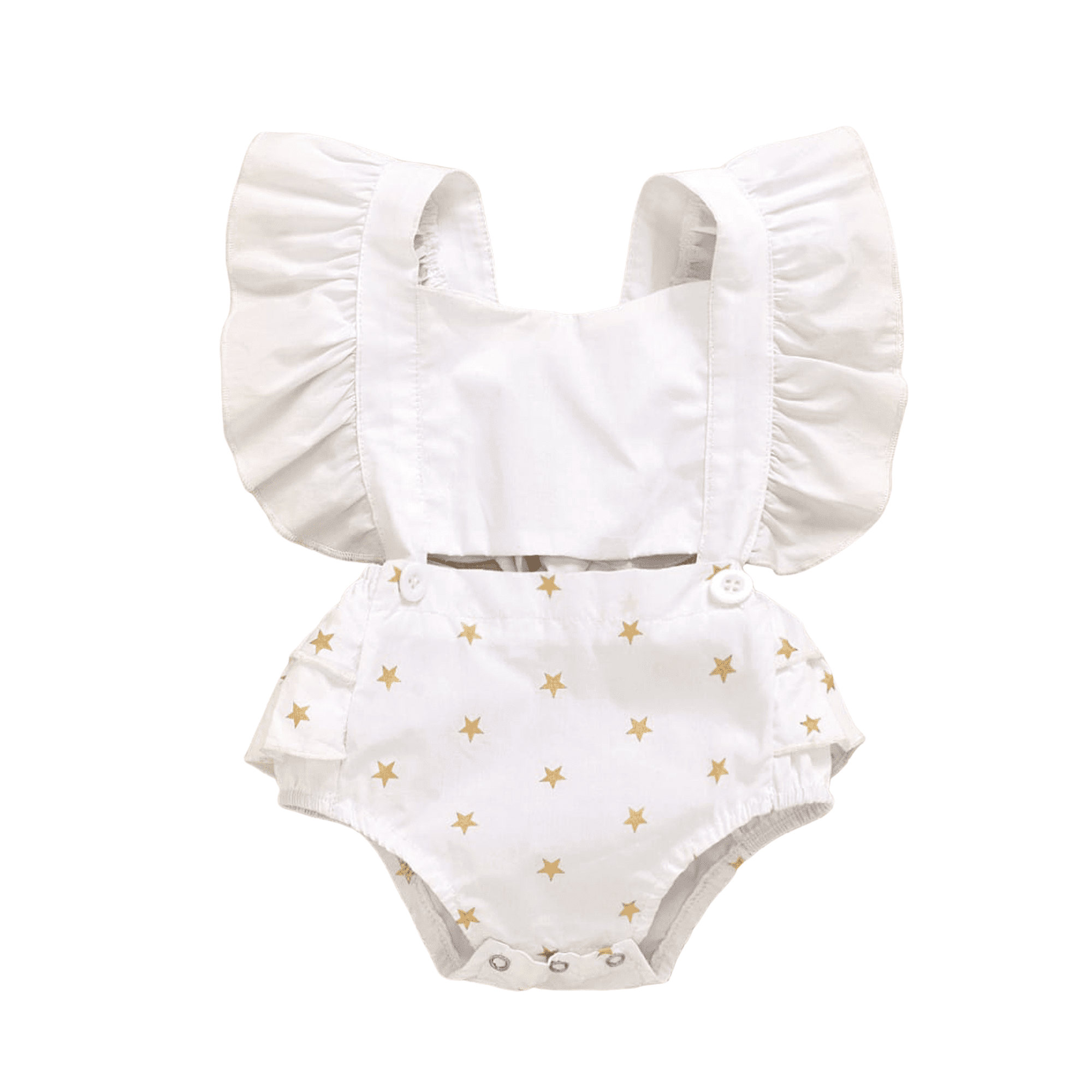 white ruffle romper newborn
