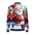 thumbnail image 4 of LOVZFMLL Vestes pour Femmes Chandail en Molleton Ample à Manches Longues avec Fermeture Éclair Veste de Baseball Tricotée Décontractée, 4 of 5