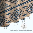 thumbnail image 6 of Blue Geometric Diamond Triangle Pattern Shower Curtain 36"x72" ,Bathroom Decorative Shower Curtains Set with 12 Hooks,Modern Waterproof Washable Shower Curtain, 6 of 6
