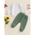 thumbnail image 6 of Baby Toddler Boy 2 Piece Fall Outfit, 0 6 12 18 24 Months 2T 3T Letter Rugby Print Long Sleeve Sweatshirt Elastic Waist Pants with Pockets Clothing Set, 6 of 9