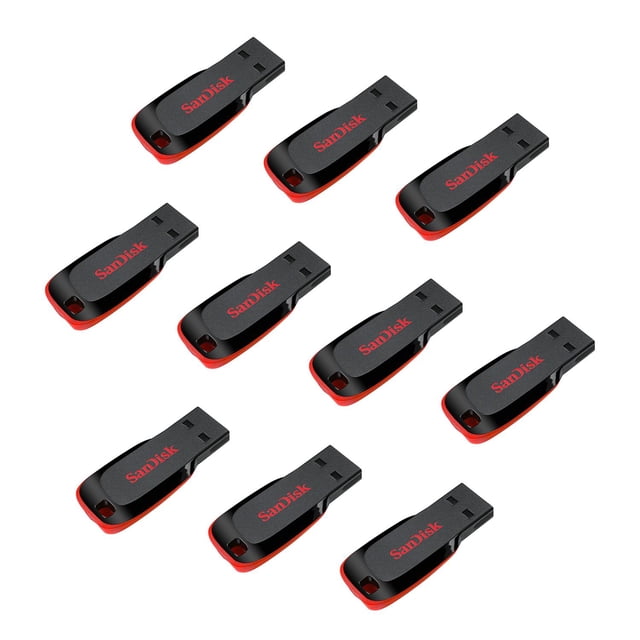 Memoria USB 2.0 Sandisk Z50 Cruzer Blade 64GB 10 Piezas