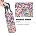 thumbnail image 4 of Yayeee 20oz Insulated Water Bottle Double Wall Stainless Steel with Flip Straw Lid, Blue Colorful Circles, 4 of 7