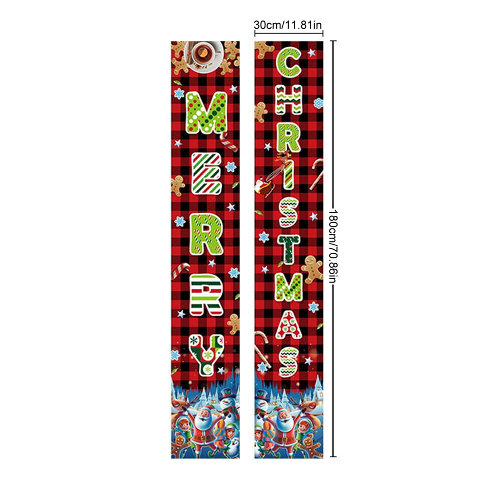 71" x12" Outdoor Christmas Banner Happy New Year Sign Decoration