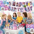 thumbnail image 2 of Birthday Party Decoration Set Complete Kit with Banner Balloons Cake Topper Cartoon Theme Durable Safe Supplies for Kids Adults Easy Setup Festive Celebration, 2 of 9