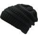 thumbnail image 2 of Gorro de invierno de punto para mujer con agujero para cola de caballo, 2 of 3
