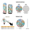 thumbnail image 6 of Yuyamidu Sea Turtle Car Seat Cover Set of 15 Hibiscus Car Carpet Mats Steering Wheel Cover Seat Belt Pad Cup Holder Auto Gear Shift Knob Cover Set, 6 of 6