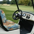 thumbnail image 4 of Binienty Highland Cow Golf Cart Seat Protective Covers Easy Installation Blue Floral Universal Golf Cart Front Bench and Backrest Covers Set Suits EZGO Club 2-Seat Golf Carts, 4 of 8
