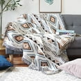 thumbnail image 2 of Knitted Chair Lounge Blanket Bed Plaid Tapestry Bedspread Women Outdoor Beach Sandy Towels Cape, 2 of 6