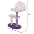 thumbnail image 3 of Rascador Tipo Árbol Sunnoo Morado de 2 Niveles de Felpa para Gatos, 3 of 9