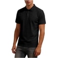 thumbnail image 3 of Dagugfen Work Shirts for Men Collared Neck Short Sleeve 1/4 Button Pullover Shirts Casual Daily Wear Tops, 3 of 8