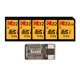 thumbnail image 1 of KODAK Paquete de 5 Tarjetas de Memoria SDHC 32GB Clase 10 UHS-I con Lector USB, 1 of 4