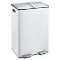 thumbnail image 2 of Kojooin Dual Compartment Stainless Steel Trash and Recycling Bin, 16 Gallon, 2 of 8