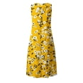 thumbnail image 6 of VBVC Women's Floral V-Neck Maxi Dress,Sleeveless Button Detail Flowy Dress For Women,Ladies Summer A-Line Beach Boho Sundress with Pockets,Yellow,S-5XL, 6 of 6