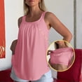 thumbnail image 5 of Tank Tops for Women Built in Bra Athletic Gum Running Tops Shelf Bra Tank Ladies Cute Summer Tops Supportive Plus Size Tank Tops Wide Strap Padded Tank Tops Halter Tops Camisole Tops Tunic Tops Pink, 5 of 7