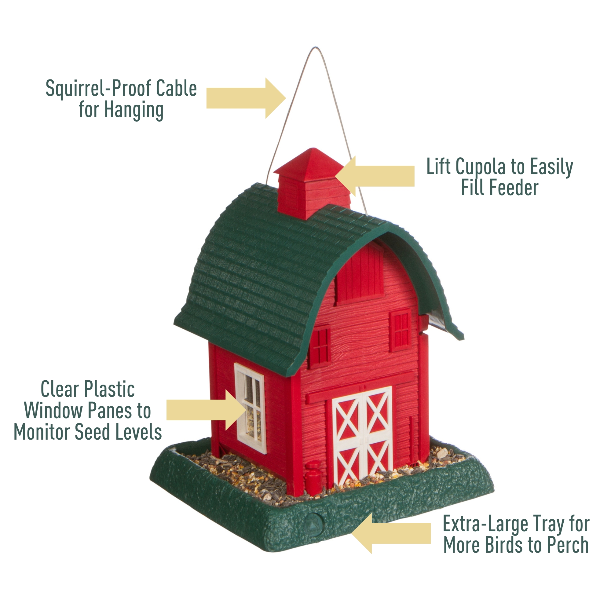 North States Red Barn Hopper Bird Feeder 5 lb photo 8